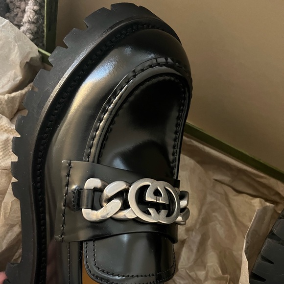 New Gucci Chunky Loafers Chained GG 39.5 MSRP $1190 - Picture 6 of 13